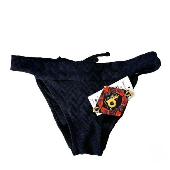 NWT B. SWIM Black Swimsuit 2PCs Bikini Bottom Sz.M Top Sz.D Sexy Beach - Picture 11 of 14